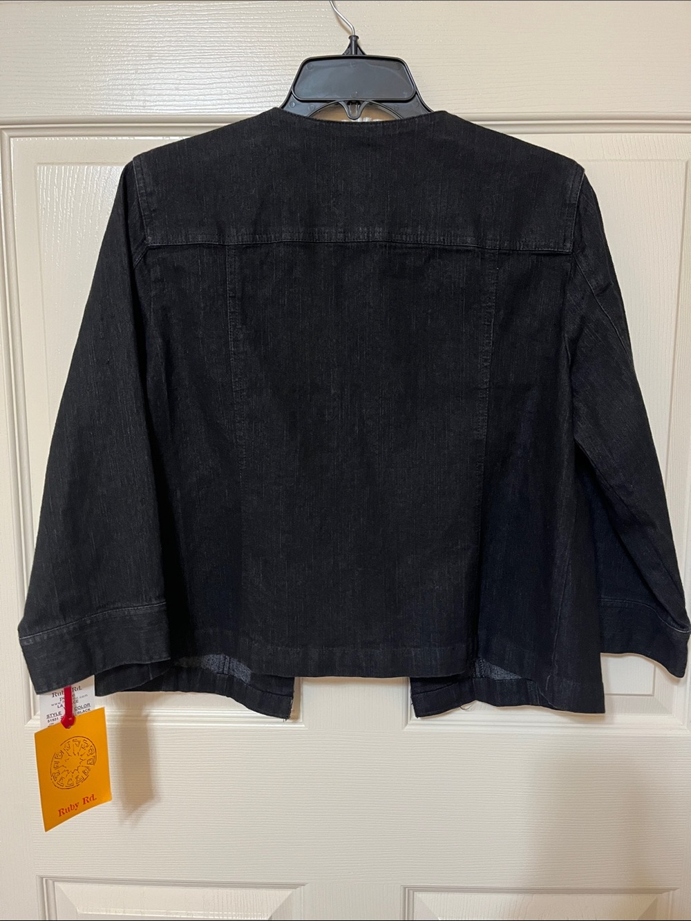 Ruby Rd. Black Embellished Jean Jacket - Picture 4 of 8